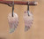 Unique Classic Carved Angel Wings Gems Dangle Drop Earrings