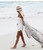Boho Floral Hollow Out Chiffon Beach Kimono Cover-Up