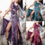Vintage Gothic Medieval Renaissance V-Neck Slit Dress (Dark Grey)