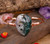 Natural Crystal Stone Waterdrop Beads Open Cuff Bangle Bracelet