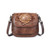 Woman Vintage Leisure Small Embossed Leather Floral Bag