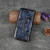 Nature Cow Leather Handmade Floral Phone Purse Card Holder
