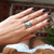 Vintage Green Opal Boho Irregular Set Rings