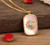Paved Sun Flower Rhodonite Beads Gold Chain Adjustable Necklace