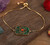 Paved Sun Flower Rhodonite Beads Gold Chain Adjustable Necklace