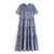 Floral Print Ruffle Cotton Bohemian Midi Dress