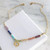 Turkish Evil Eye Bead Gold Color Copper Chain Necklace