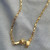 Turkish Evil Eye Bead Gold Color Copper Chain Necklace