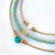 Luxury Water Drop Gold Beaded Chorker Short Necklace