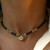 Luxury Water Drop Gold Beaded Chorker Short Necklace