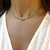 Luxury Water Drop Gold Beaded Chorker Short Necklace