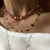 Luxury Water Drop Gold Beaded Chorker Short Necklace