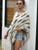 Bohemian Poncho Knitted Oversized Plaid Irregular Cape