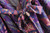 Purple Boho Vintage Floral V Neck Rayon Kimono Maxi Robe