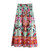 Vintage Peacock Floral Tassel Elastic Waist Rayon Maxi Skirt