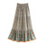 Floral High Elastic Waist Rayon Cotton Maxi Skirt