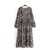 Boho Tie Neck Pattern Tassel Rayon Cotton Maxi Dress