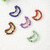 Cute Colorful Half Moon Natural Crystal Stone Hair Clip