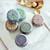 Round Colorful  Mini Flower Tin Candle Jar Storage Box