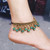 Retro  Copper Geometric Stone Round Beads Anklet