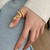 Charming Single Metal Snake Open Boho Ring