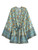 Women Contrast Color Flower Summer Long Blouse