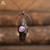 Natural Healing Crystal Quartz Point Beads Bronze Chain Necklace