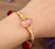Natural Fluorite Stone Chunky Chip Beads Bangle Bracelet