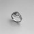 Vintage Greek Human Faced Sun Moon Metal Knot Ring