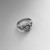 Vintage Greek Human Faced Sun Moon Metal Knot Ring
