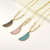 Moon Shape Gray Labradorite Stone Statement Necklace