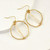 Vintage Circle With Stone Beads Handmade Earrings