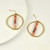 Vintage Circle With Stone Beads Handmade Earrings