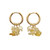 Stone Pearl Hoop Earrings