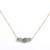 Bohemian Three Real Stone Classic Dainty Chain Necklace