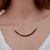 Simple Strand Natural Tiger Eye Stone Beaded Chain Necklace