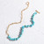 Natural Crushed Stone Beaded Gold Plating Metal Necklace
