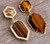 Natural Bold Crystal Gemstone Trendy Stud Dangle Earrings