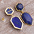 Natural Bold Crystal Gemstone Trendy Stud Dangle Earrings
