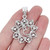 Yoga Symbol 52x36mm Lotus Flower 2pcs Pendant For Necklace