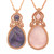 Natural Rope Wrapped  Healing Crystal Quartz Stone Necklace