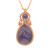 Natural Rope Wrapped  Healing Crystal Quartz Stone Necklace
