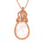 Natural Rope Wrapped  Healing Crystal Quartz Stone Necklace