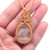 Natural Rope Wrapped  Healing Crystal Quartz Stone Necklace