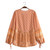 Floral Print Rayon Cotton Beach Long Sleeve Loose Blouse