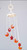 Star and Moon Red Agate Crystal Hitch Hanging Wind Chime
