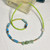 Natural Bohemia Blue Seed Beaded Choker Necklace