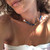 Natural Bohemia Blue Seed Beaded Choker Necklace