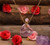 Heart Shape Natural Crystal Perfume Bottle Gold Chain Necklace