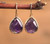 Classic Waterdrop Quartz Stone Beads Hook Earrings
